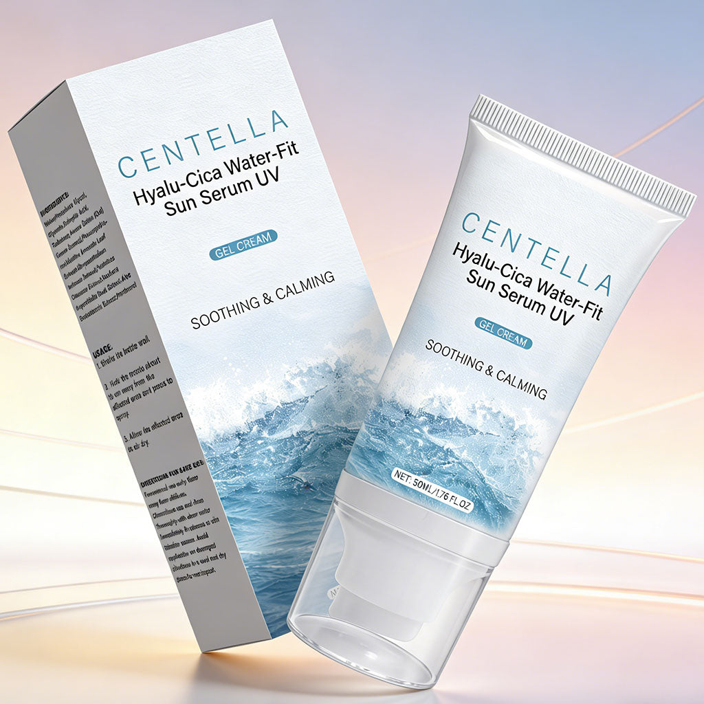 Cosmetics Manufacturer Chenzhimei Cosmetics Hyalu-Cica Water-Fit UVA UVB SPF50 Sun Serum Sunscreen