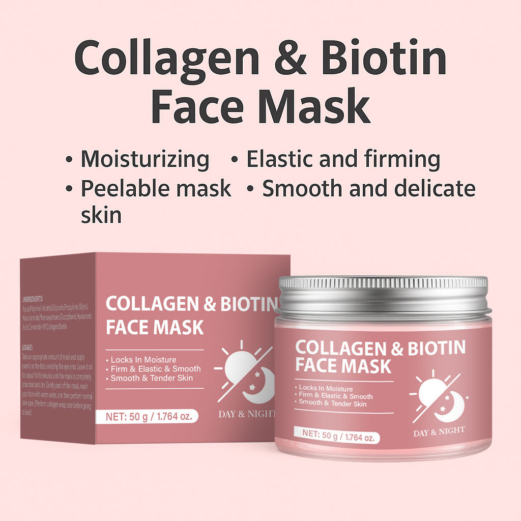 Private Label 50g Rejuvenating Collagen Biotin Face Peeling Mask