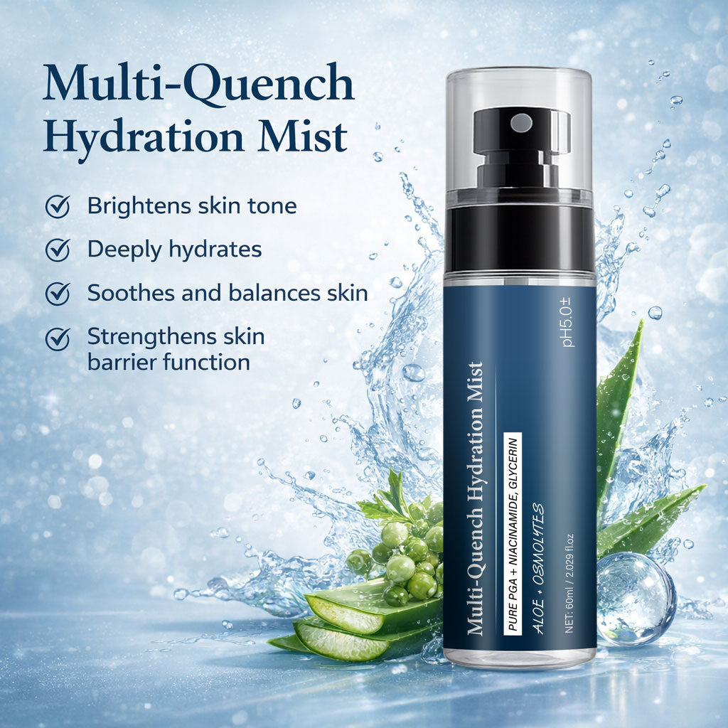 OEM ODM 60ML Brightening Multi-Quench Face Hydration Mist Spray