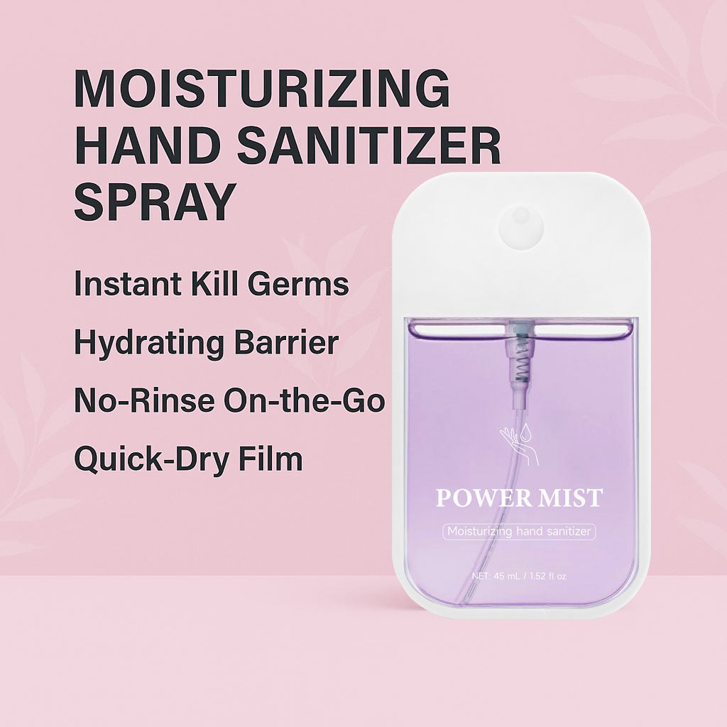 OEM ODM 45ML 99.9% Sterilization Hydrating Hand Sanitizer Spray
