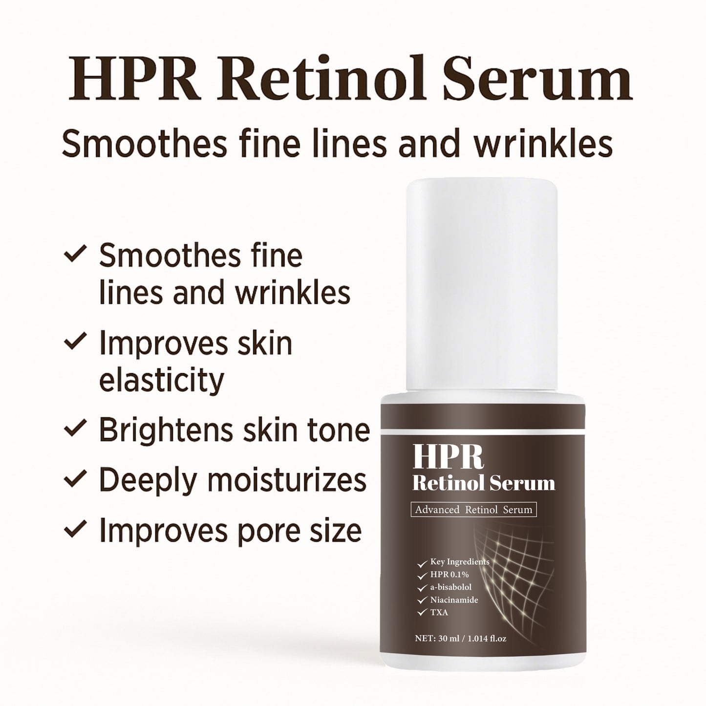 OEM ODM 30ML Anti-aging Rejuvenating Advanced HPR Retinol Serum