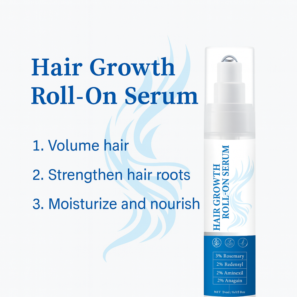 Private Label 25ML Volume Strengthen Hair Growth Roll-On Serum