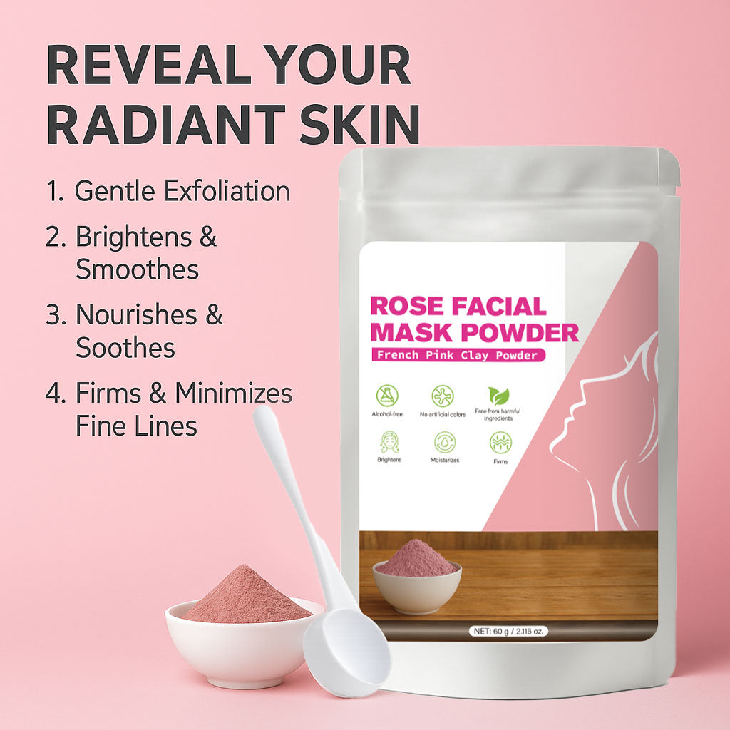 Cosmetics Factory 60g Brightening Hydrating Rose Facial Mask Powder