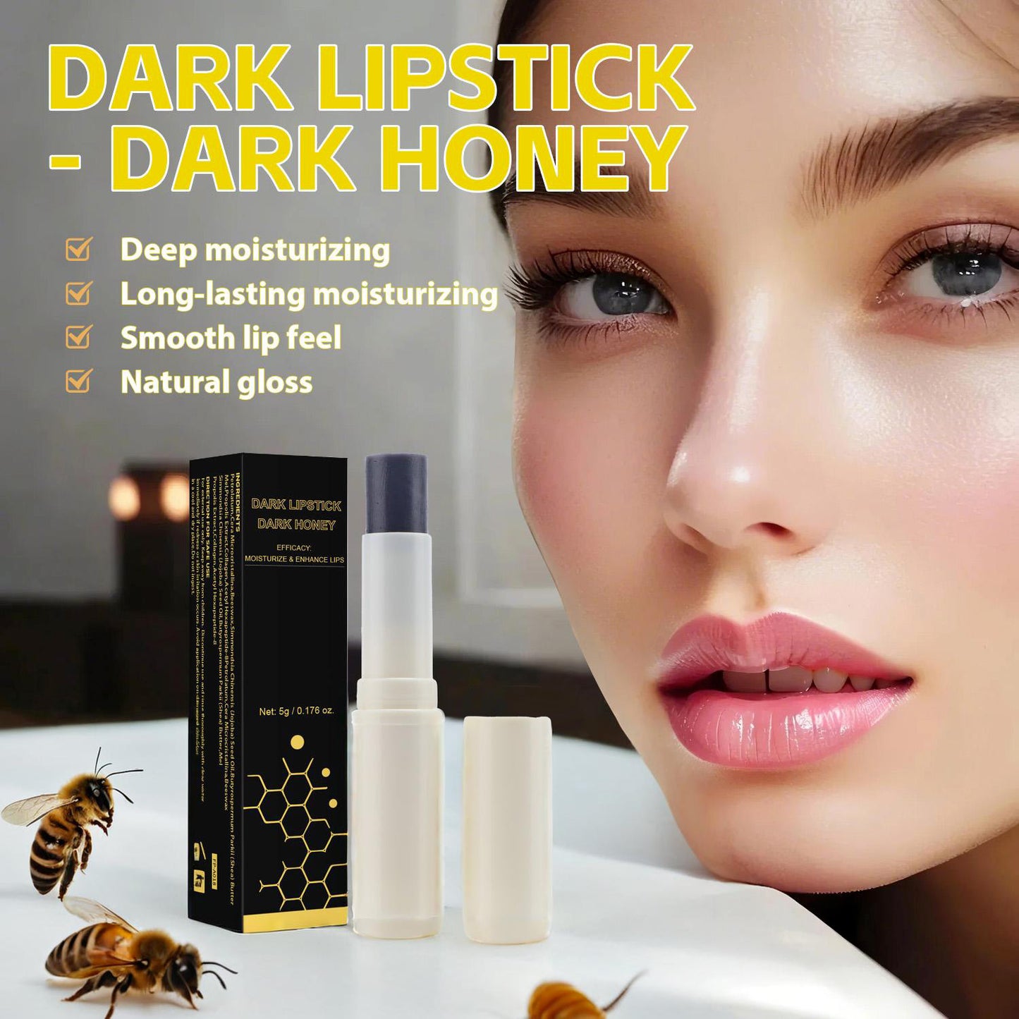 Cosmetics Factory 5g Moisturizing Nourishing Dark Honey Lip Balm