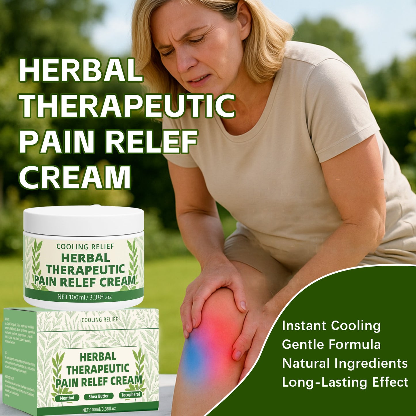 OEM ODM 100ML Herbal Therapeutic Pain Relef Menthol Cream