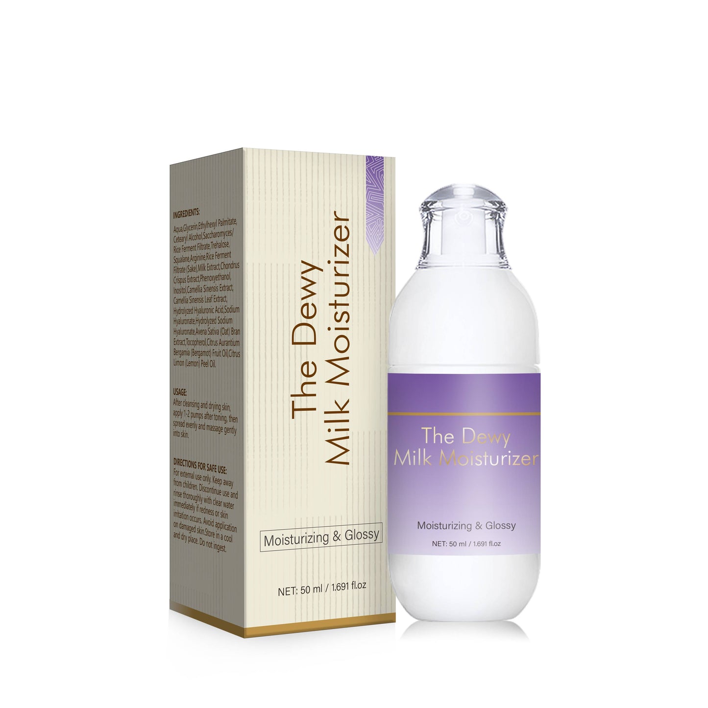 OEM ODM 50ML Moisturizing Nourishing Brightening Dewy Milk Moisturizer