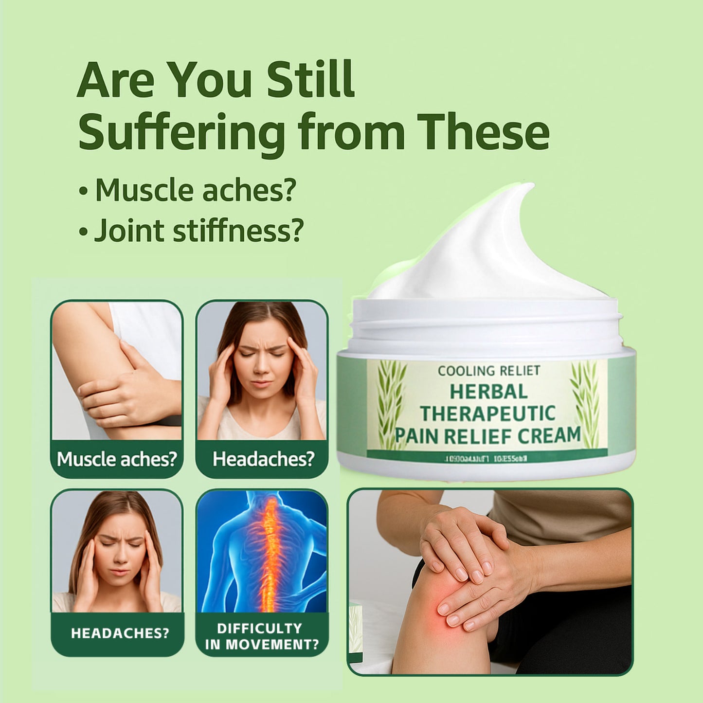 OEM ODM 100ML Herbal Therapeutic Pain Relef Menthol Cream