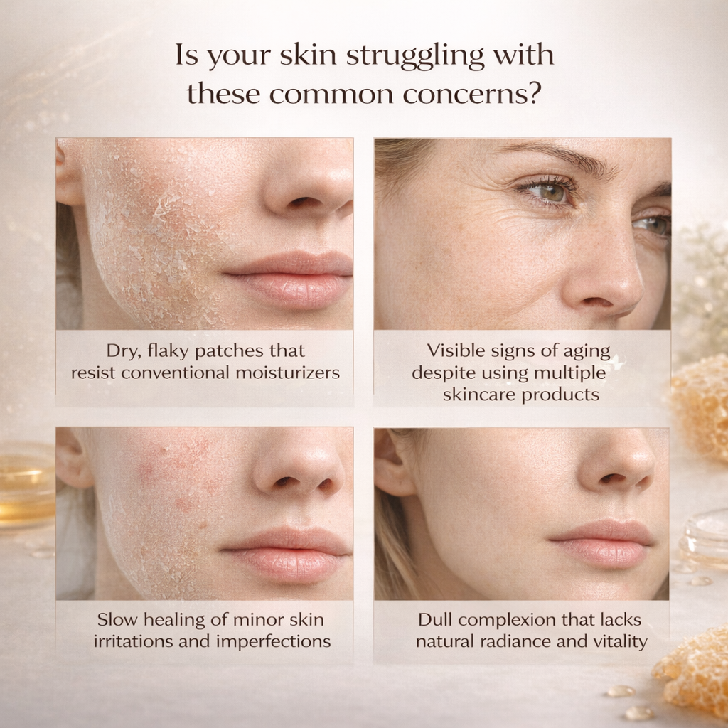 is your skin struggling with these common concerns? OEM ODM 50g Moisturizing Repairing GHK-CU Whipped Tallow Honey Balm