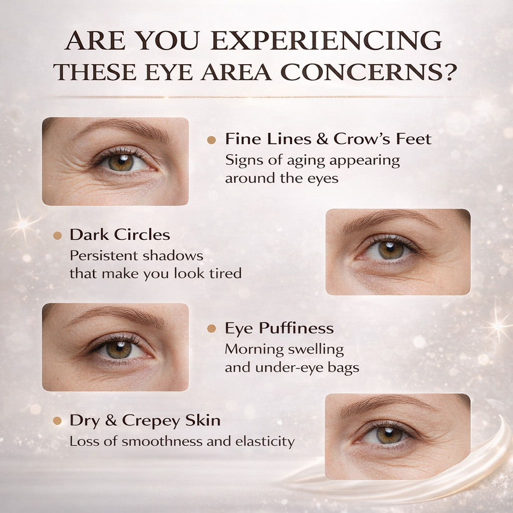 Are You Experiencing These Eye Aera Concerns?Fine lines Dark Circles Eye Puffiness