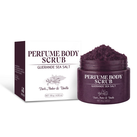 Private Label 120g Exfoliating Dark Amber Vanilla Perfume Body Scrub