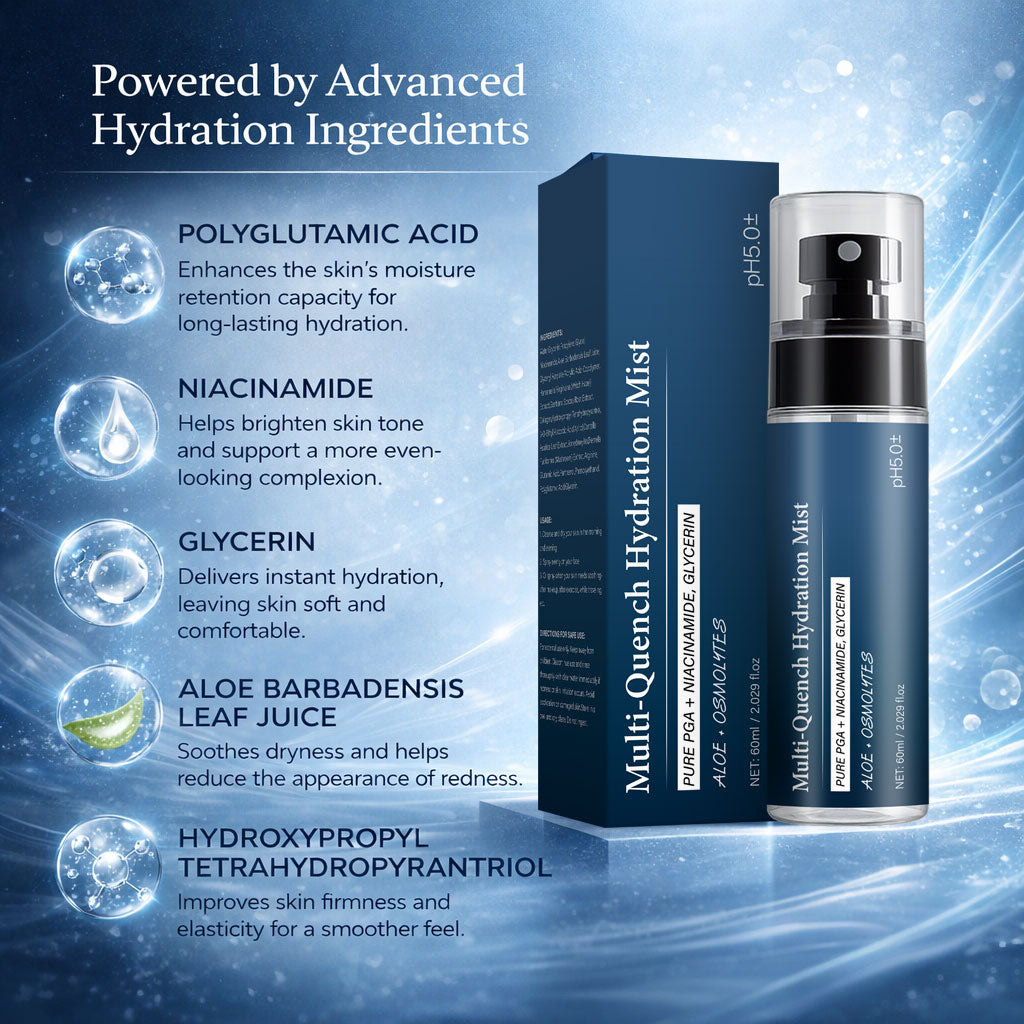 OEM ODM 60ML Brightening Multi-Quench Face Hydration Mist Spray