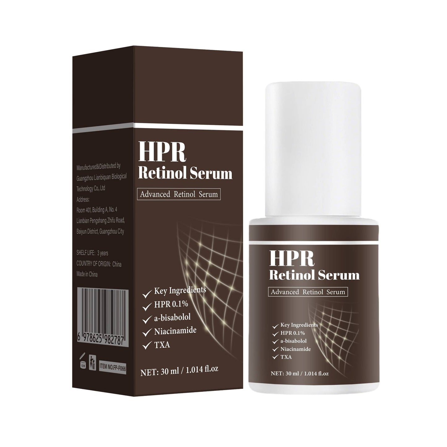 OEM ODM 30ML Anti-aging Rejuvenating Advanced HPR Retinol Serum