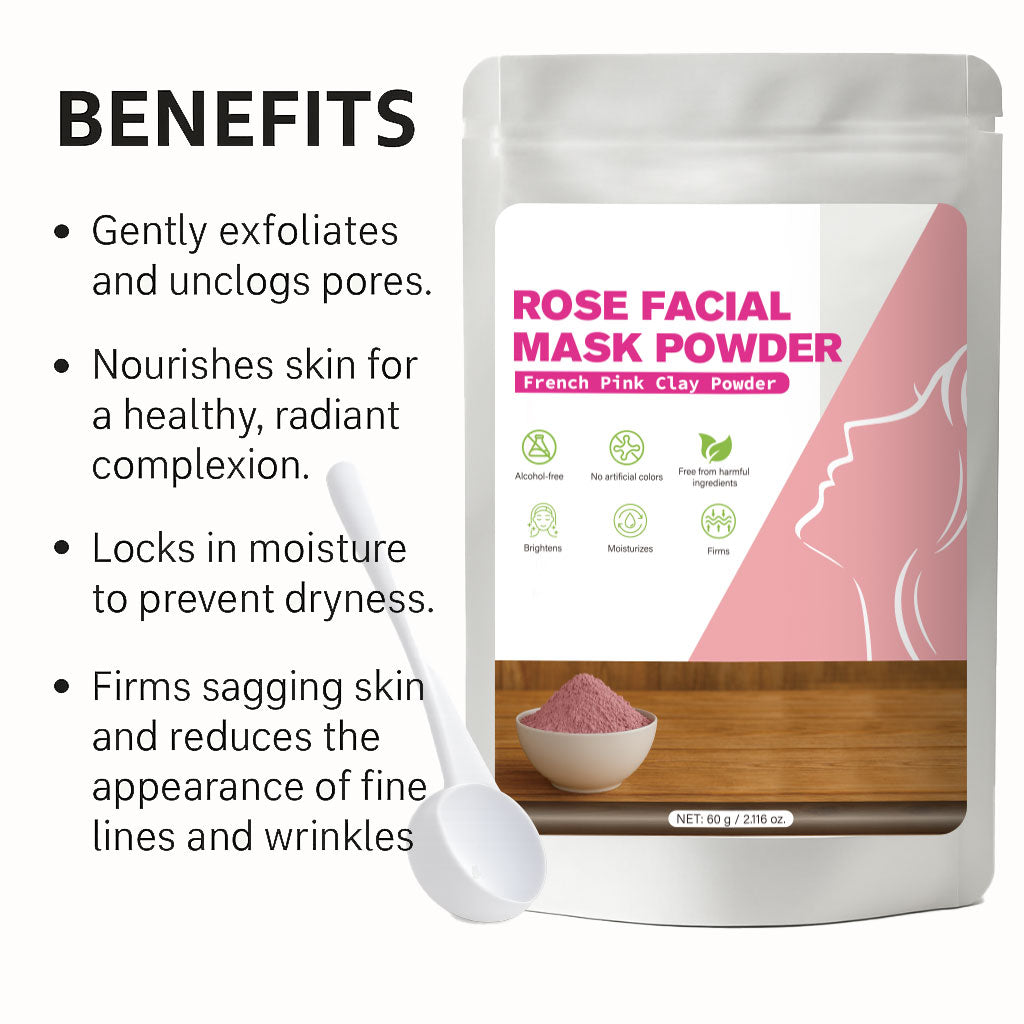 Cosmetics Factory 60g Brightening Hydrating Rose Facial Mask Powder