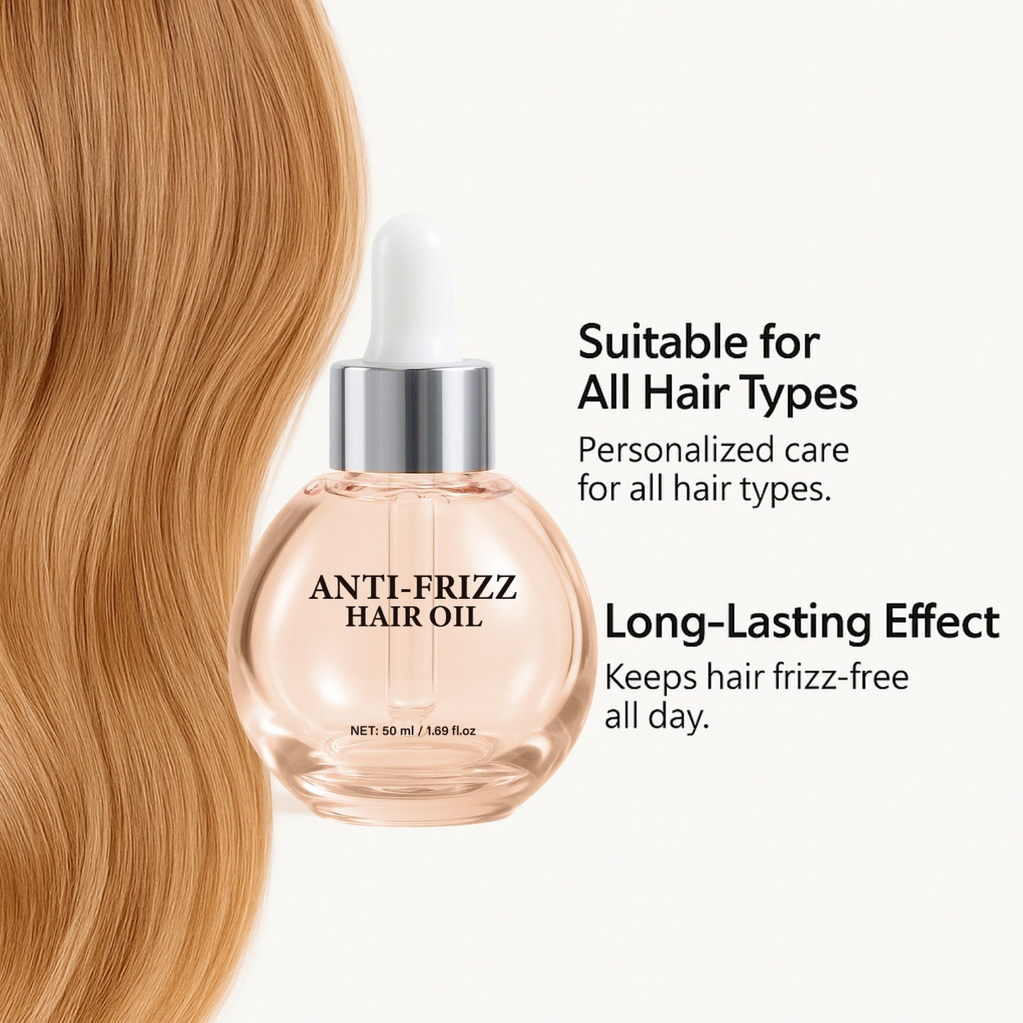 Private Label 50ML Smoothing Glossy Anti-Frizz Hair Oil