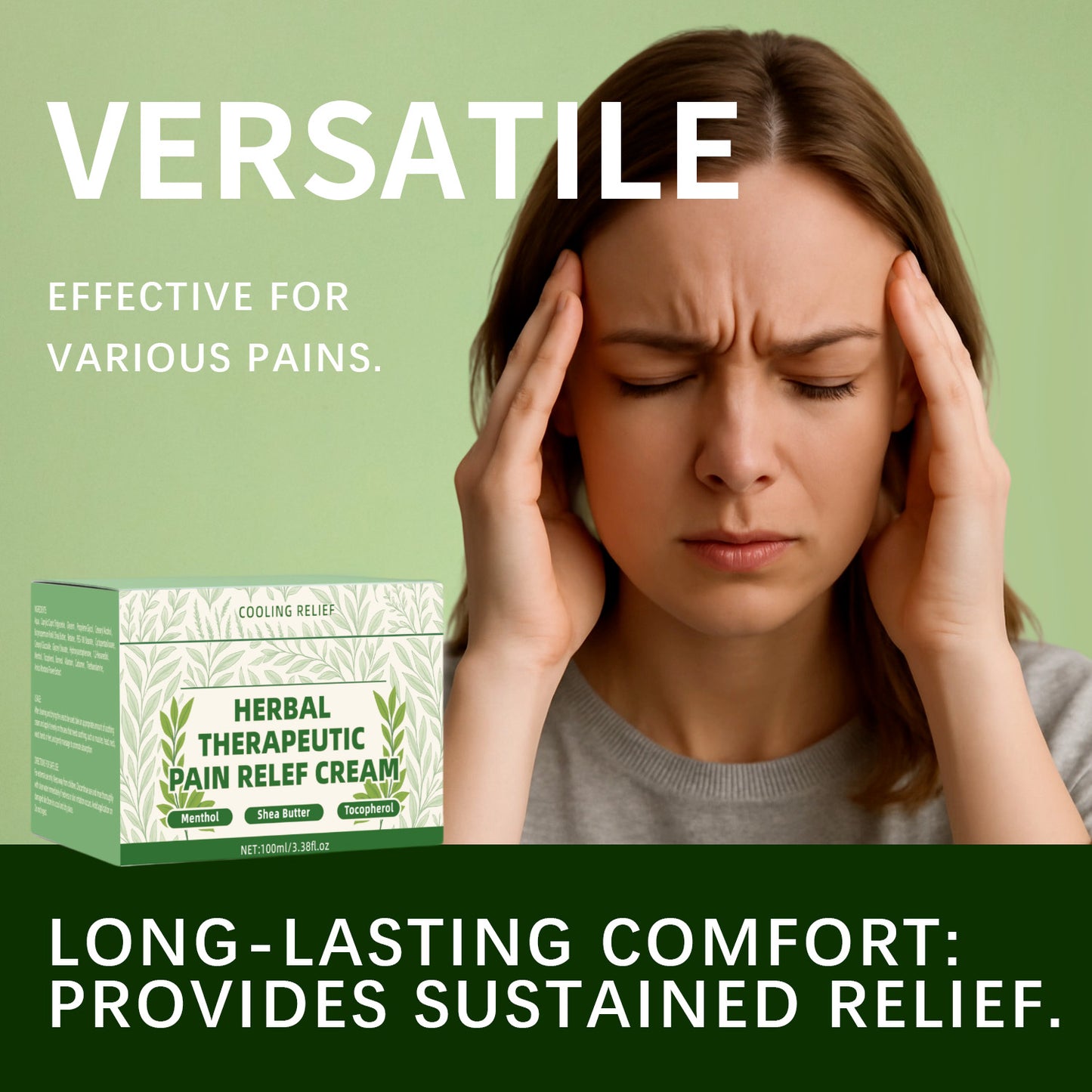 OEM ODM 100ML Herbal Therapeutic Pain Relef Menthol Cream