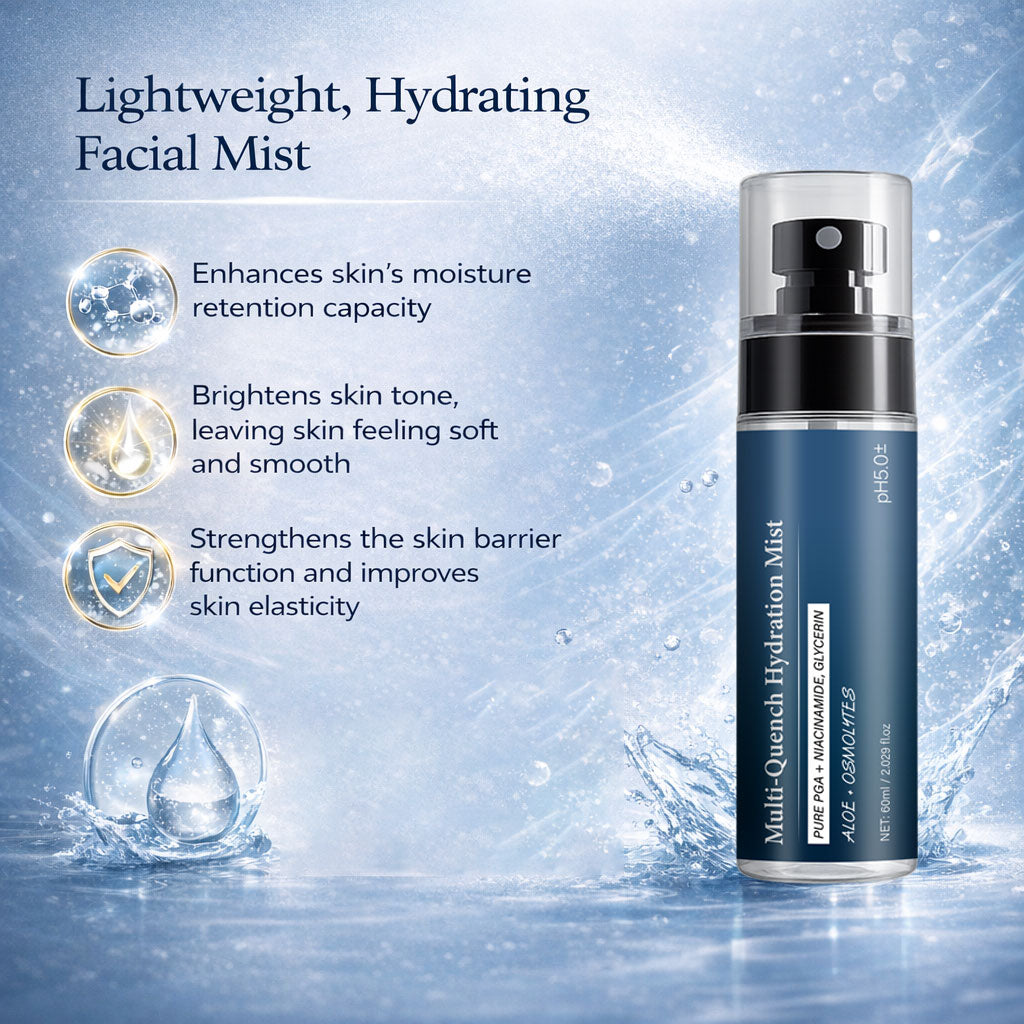 OEM ODM 60ML Brightening Multi-Quench Face Hydration Mist Spray