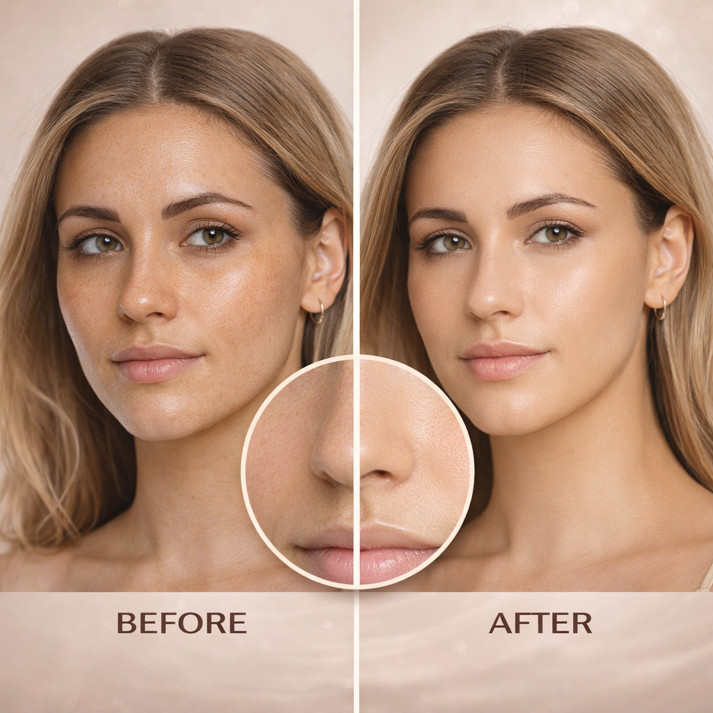 see difference after using For Custom Logo 30ML Flawless Finish Color Changing Sunscreen Foundation