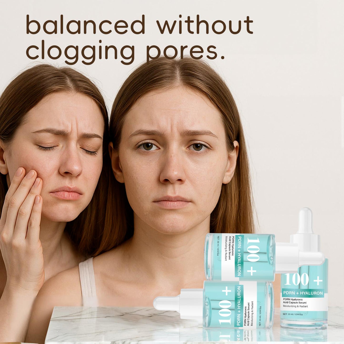 Custom Logo 30ML Hydrating Glowing PDRN Hyaluronic Acid Capsule Serum