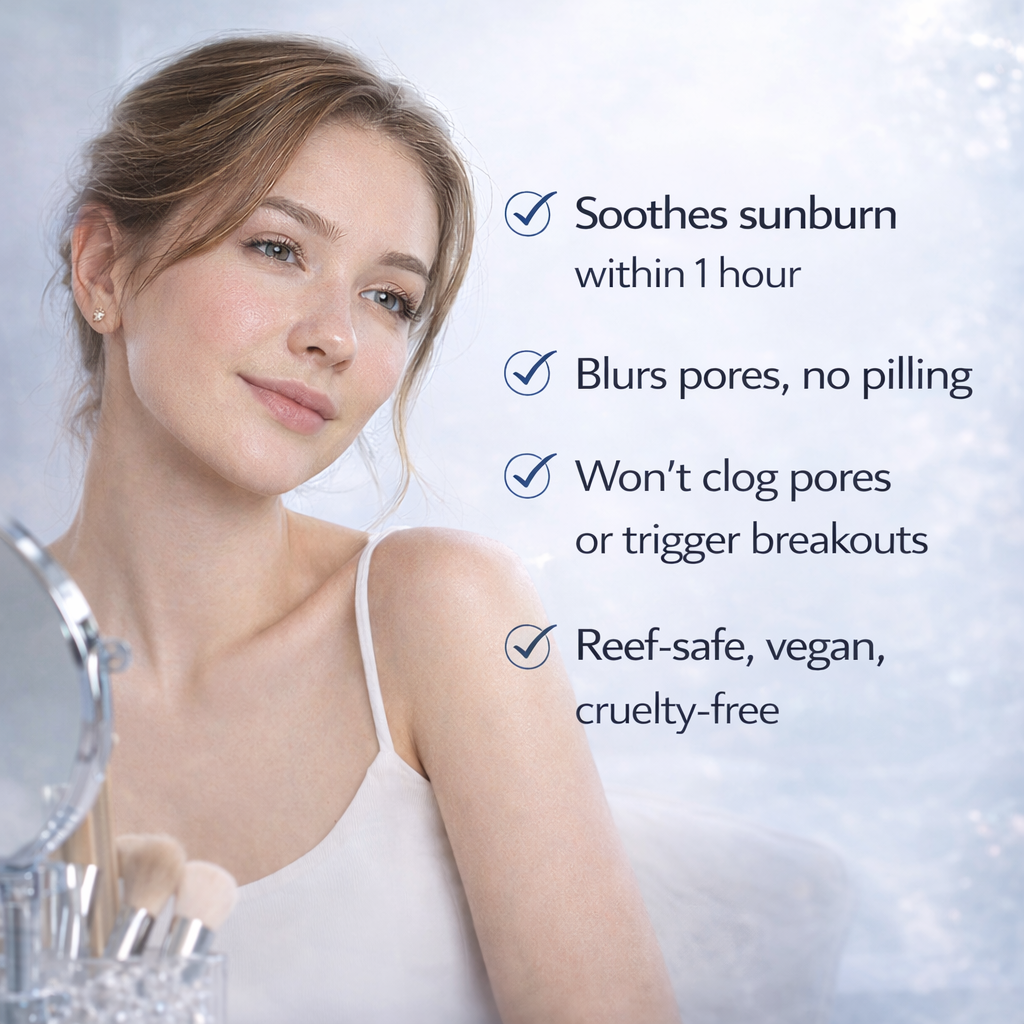 Soothes Sunburn Blurs Pores No Pilling Reef-safe Vegan Cruelty-free For Hyalu-Cica Water-Fit UVA UVB SPF50 Sun Serum Sunscreen