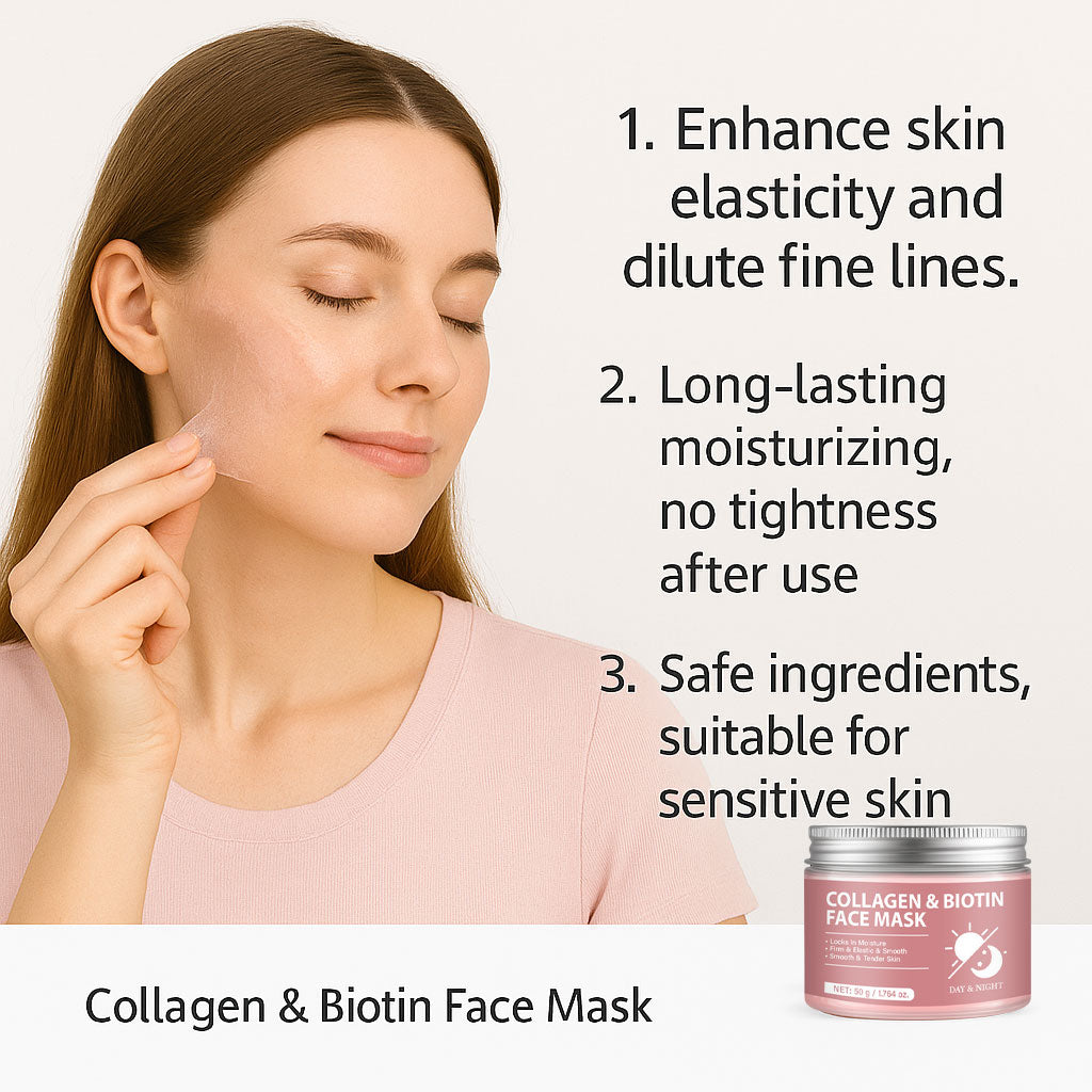 Private Label 50g Rejuvenating Collagen Biotin Face Peeling Mask