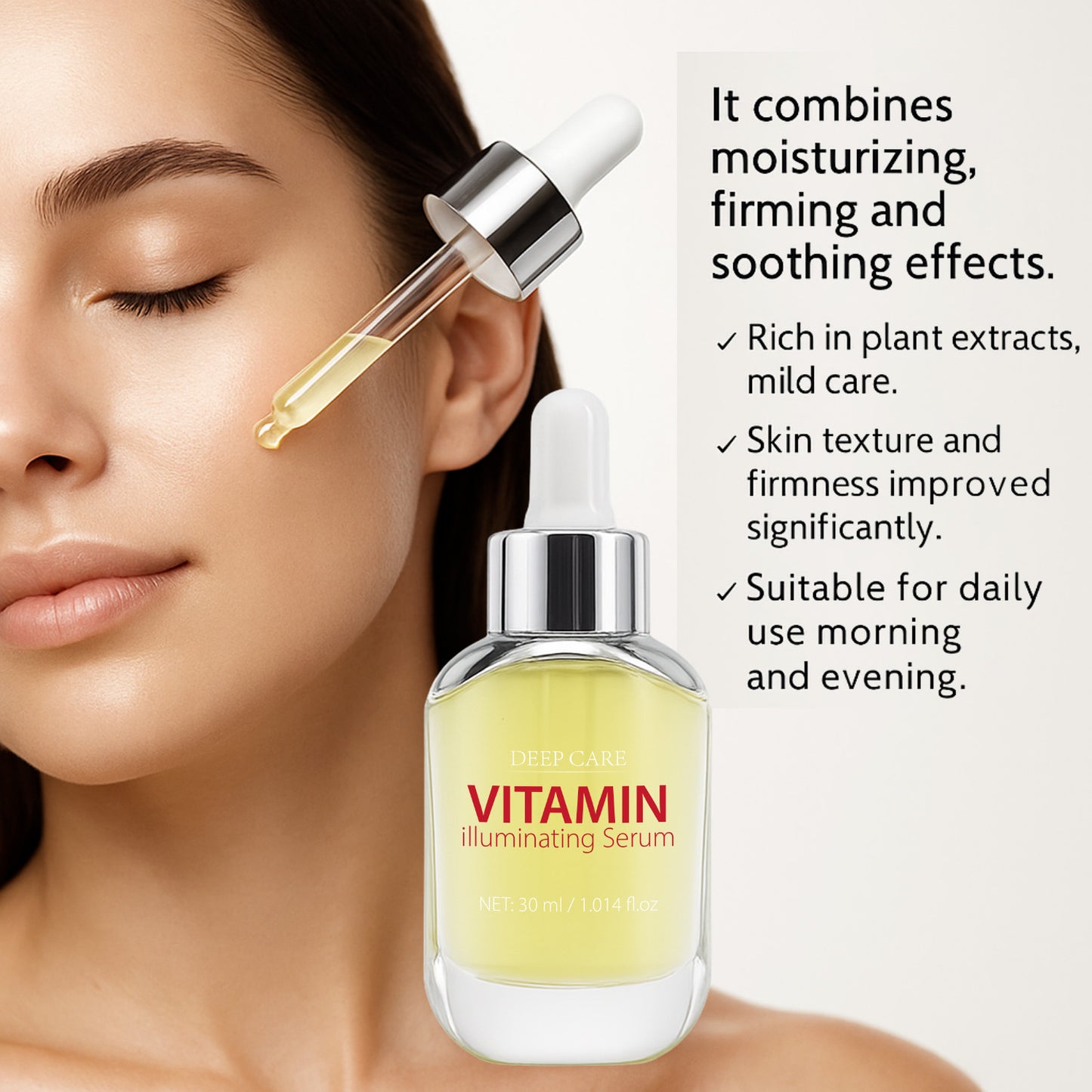 OEM ODM 30ML Dark Spots Removal Brightening Vitamin C Serum