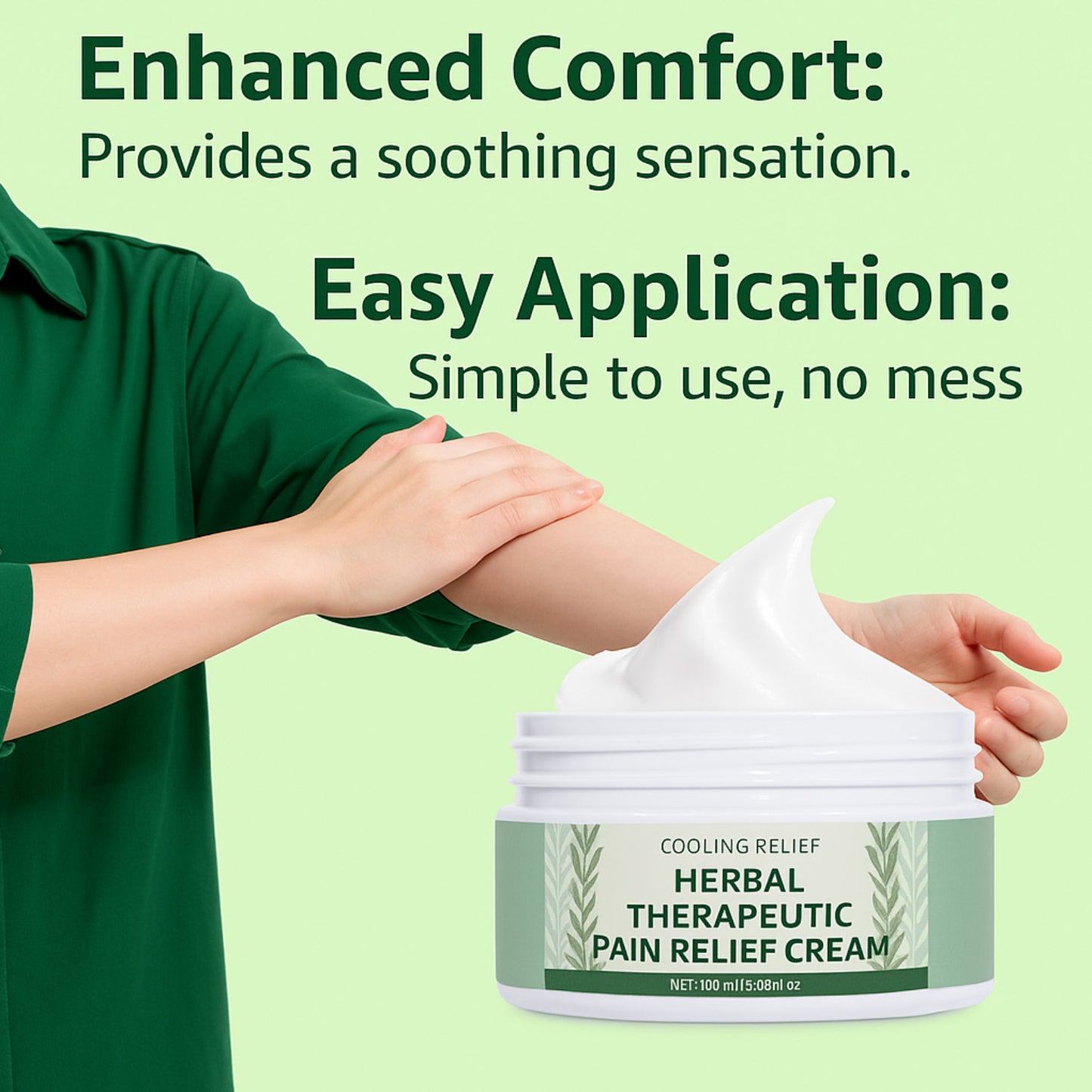 OEM ODM 100ML Herbal Therapeutic Pain Relef Menthol Cream