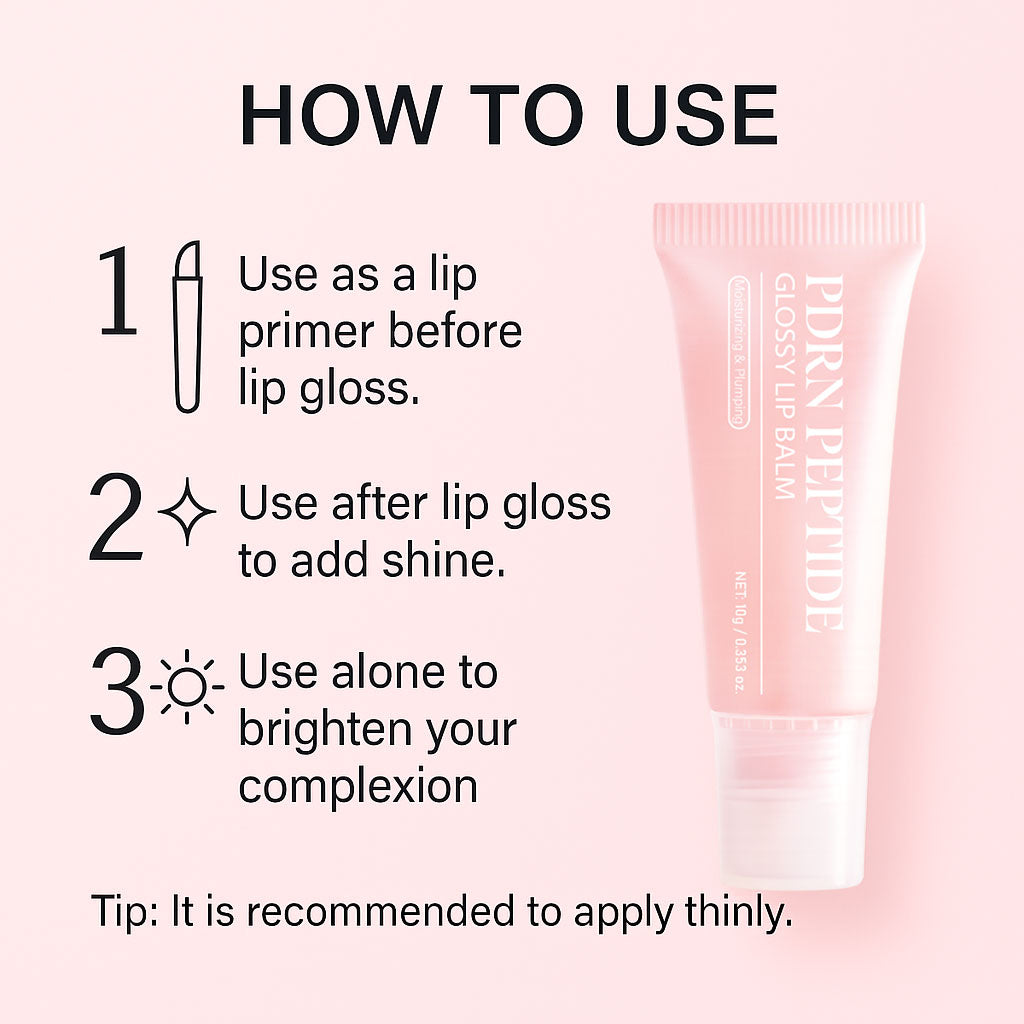 Custom Logo 10g Hydrating Plumping PDRN Peptide Jelly Gloss Lip Balm