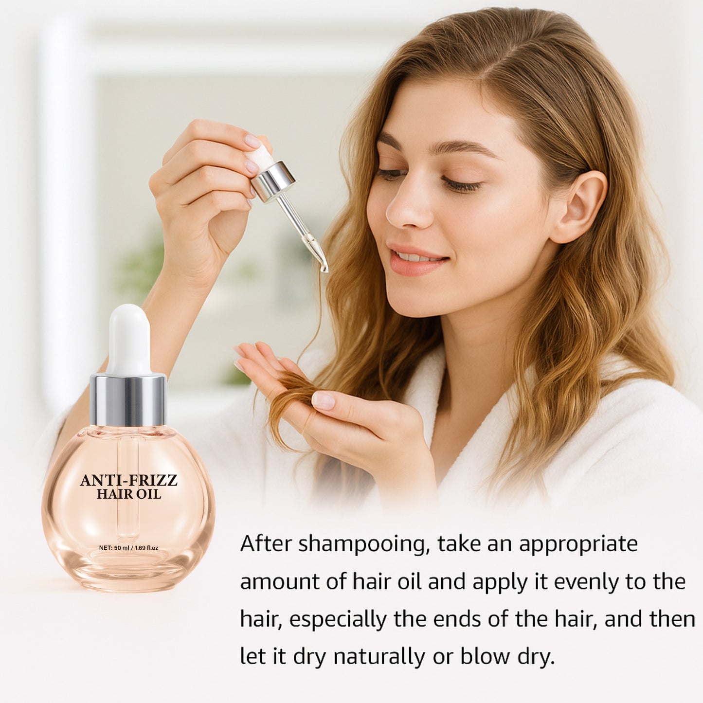 Private Label 50ML Smoothing Glossy Anti-Frizz Hair Oil