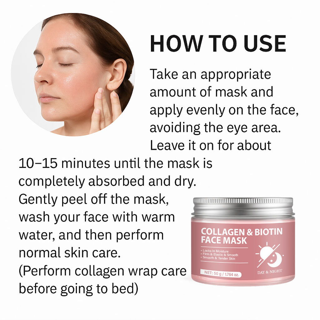 Private Label 50g Rejuvenating Collagen Biotin Face Peeling Mask