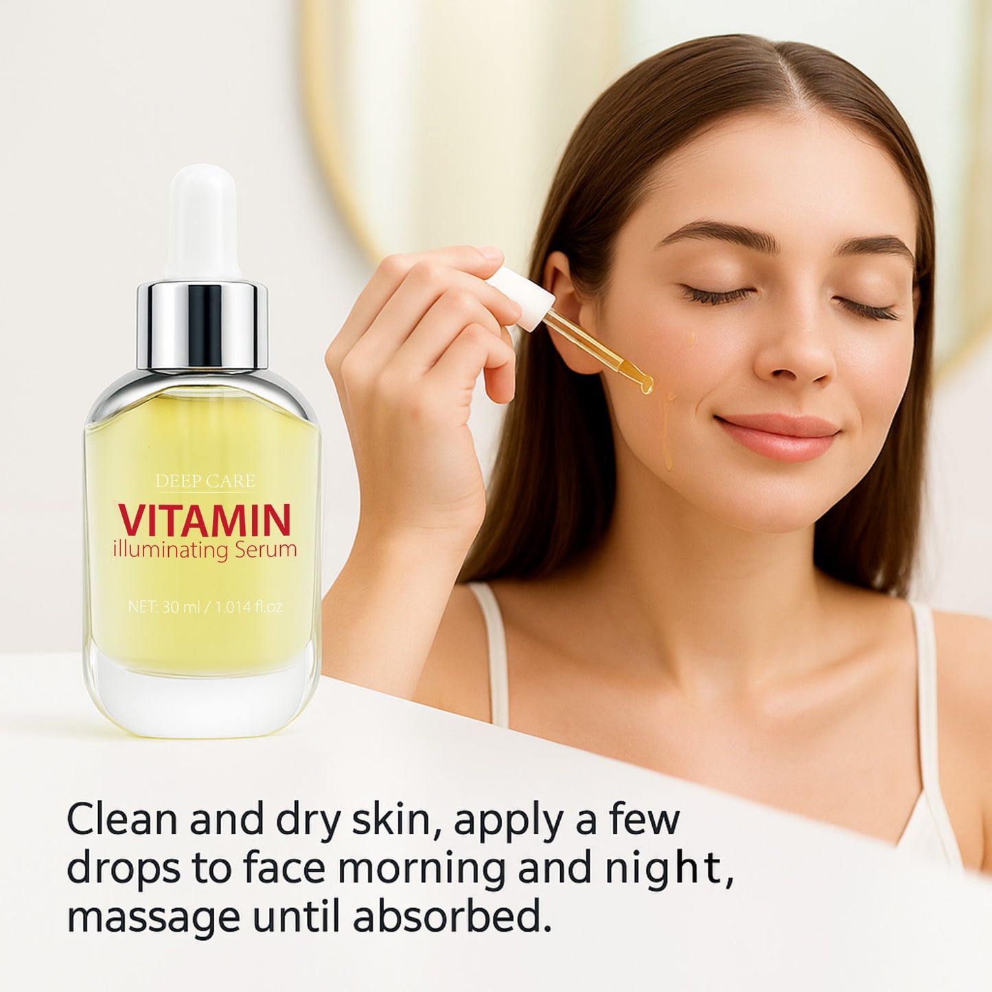 OEM ODM 30ML Dark Spots Removal Brightening Vitamin C Serum
