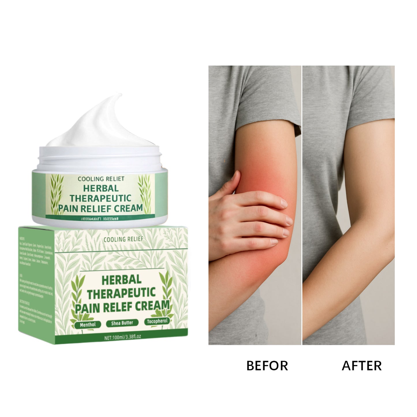 OEM ODM 100ML Herbal Therapeutic Pain Relef Menthol Cream