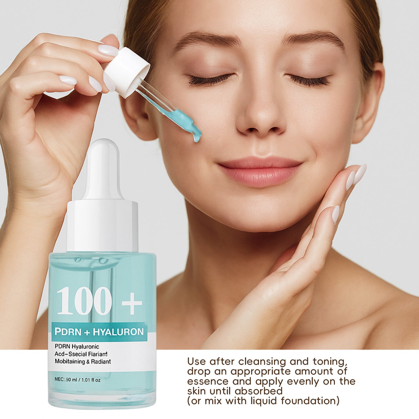 Custom Logo 30ML Hydrating Glowing PDRN Hyaluronic Acid Capsule Serum