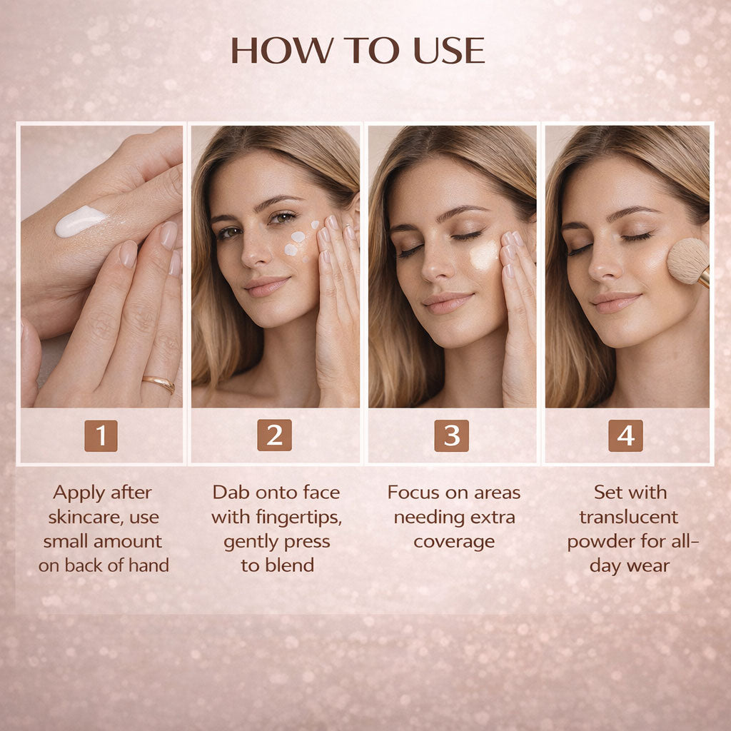 how to use For Custom Logo 30ML Flawless Finish Color Changing Sunscreen Foundation