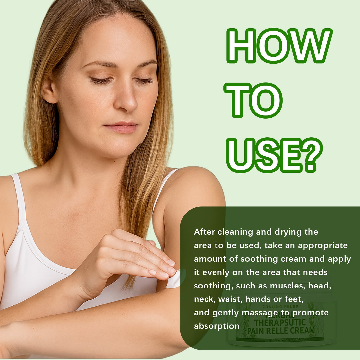 OEM ODM 100ML Herbal Therapeutic Pain Relef Menthol Cream
