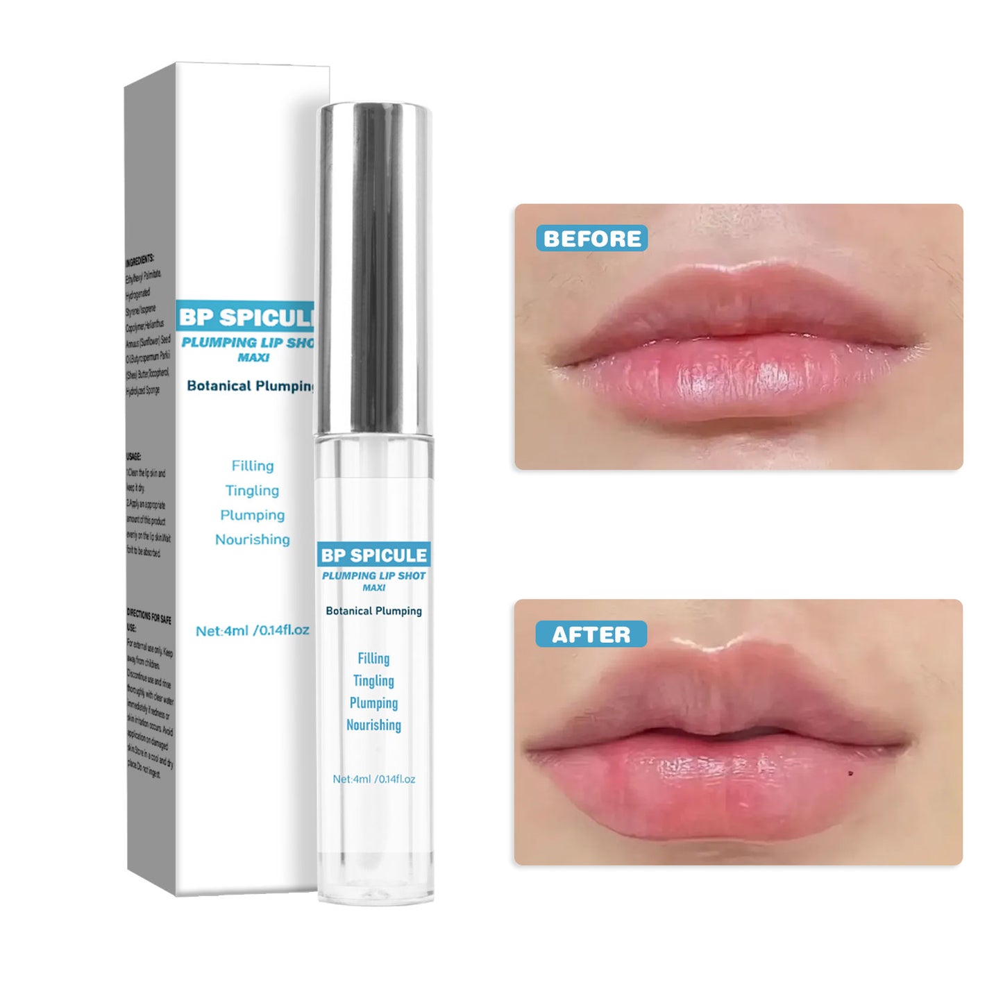 Cosmetics Factory 4ML Nourishing Moisturizing BP Spicule Plumping Lip Shot