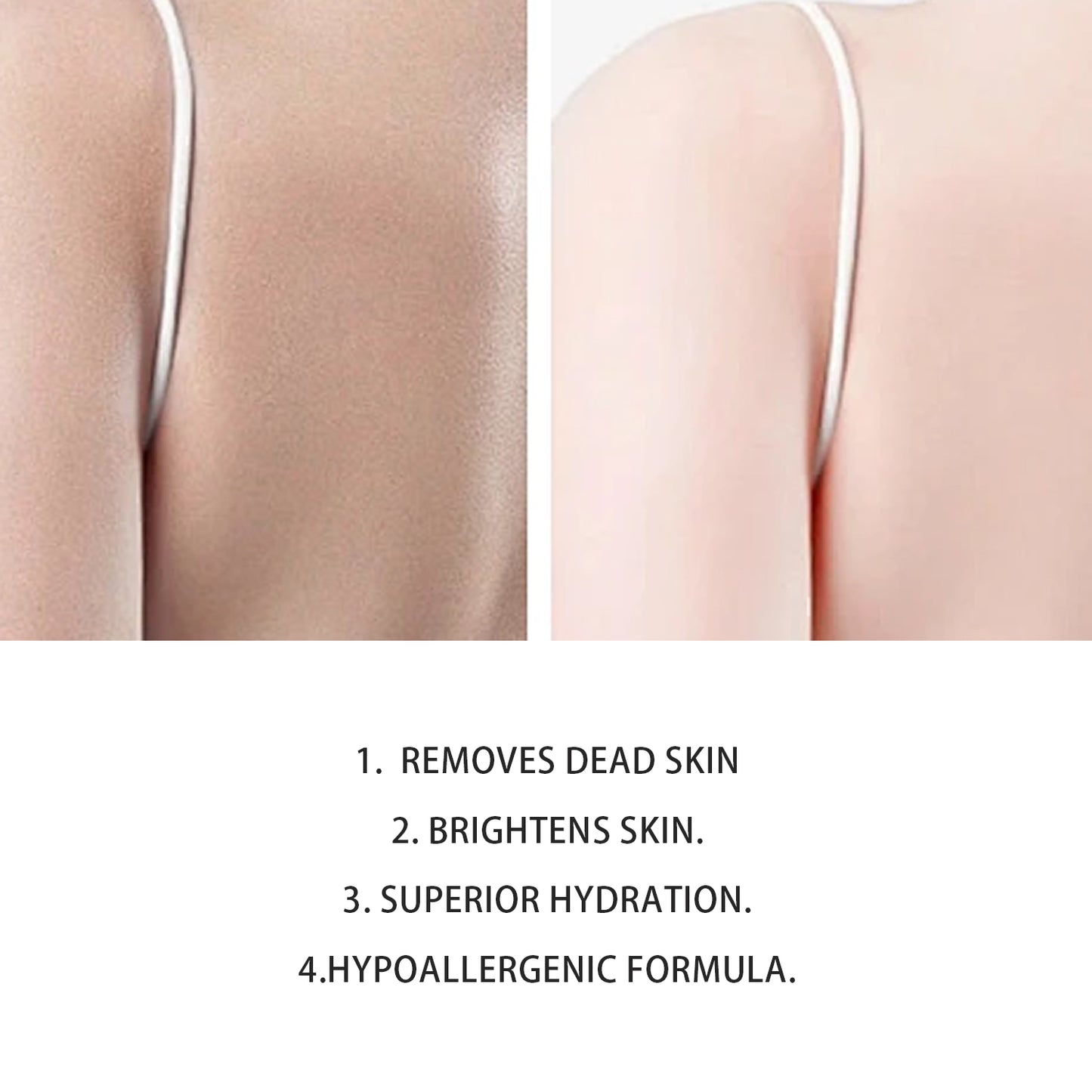 60ML Custom Formula Design Rice Bran Water Niacinamide Face Body Scrub Peeling Exfoliating Ampoule