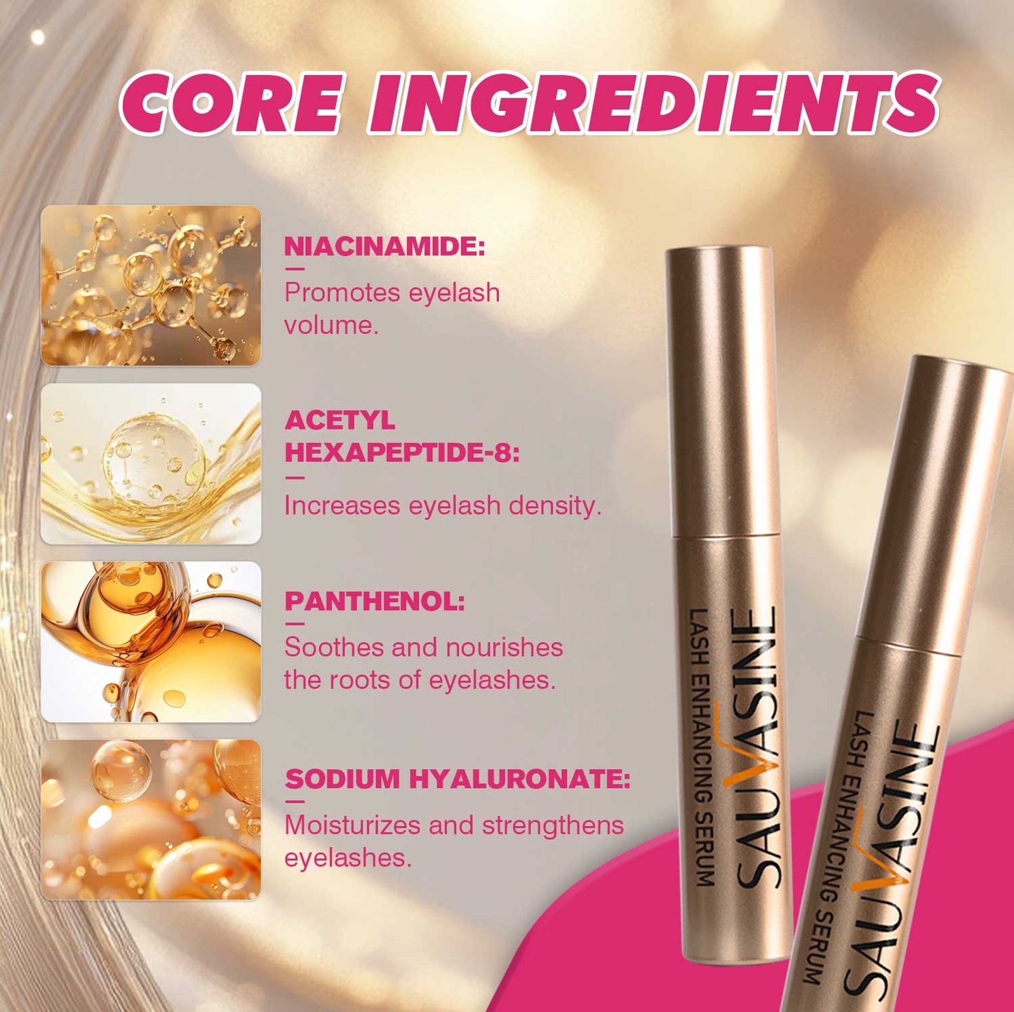 Custom Logo Wholesale 5ML Lash Enhancing Longer Thicker Eyelarsh Growth Serum