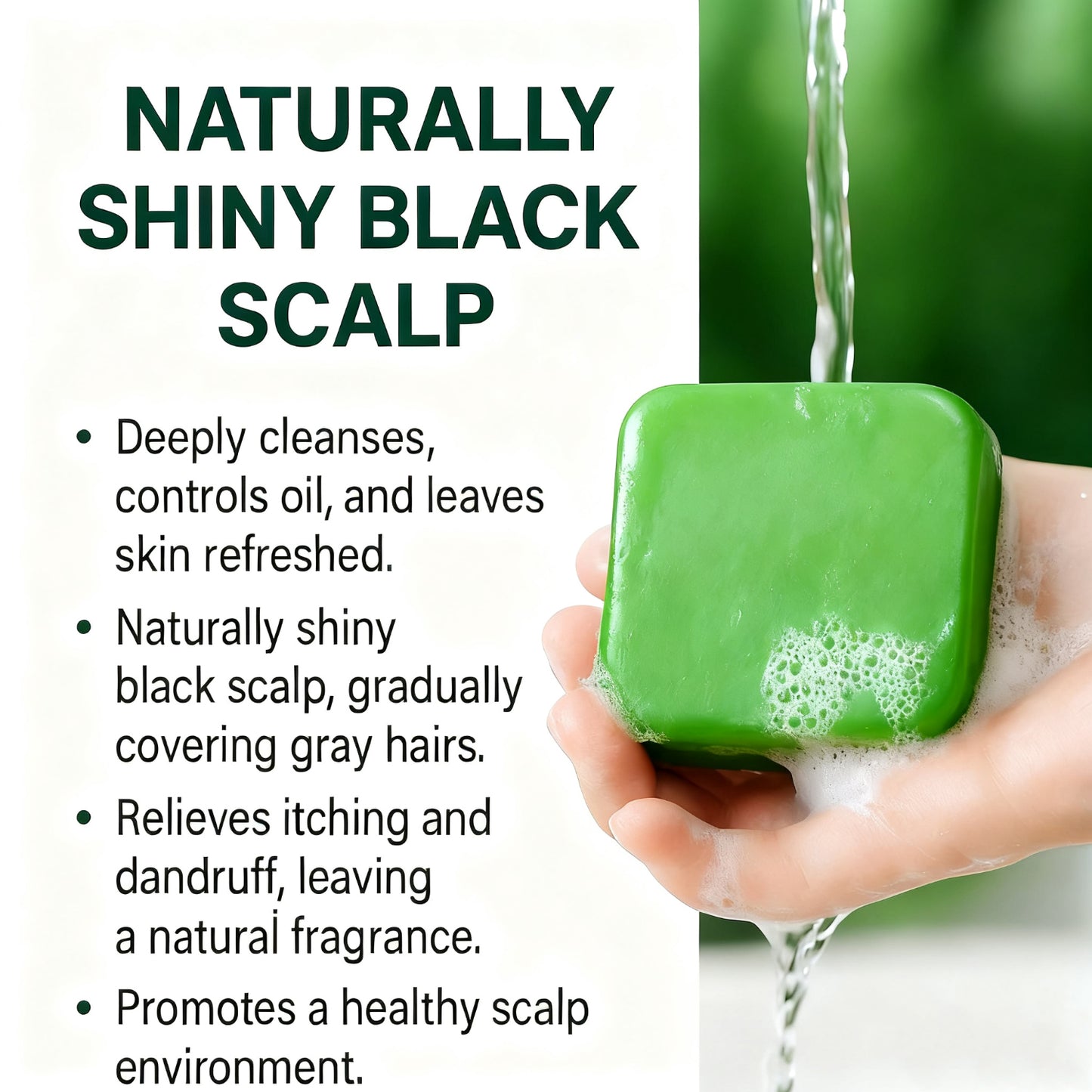 Private Label 120g Strengthen Volume Hair Cypress Leaf Shampoo Soap