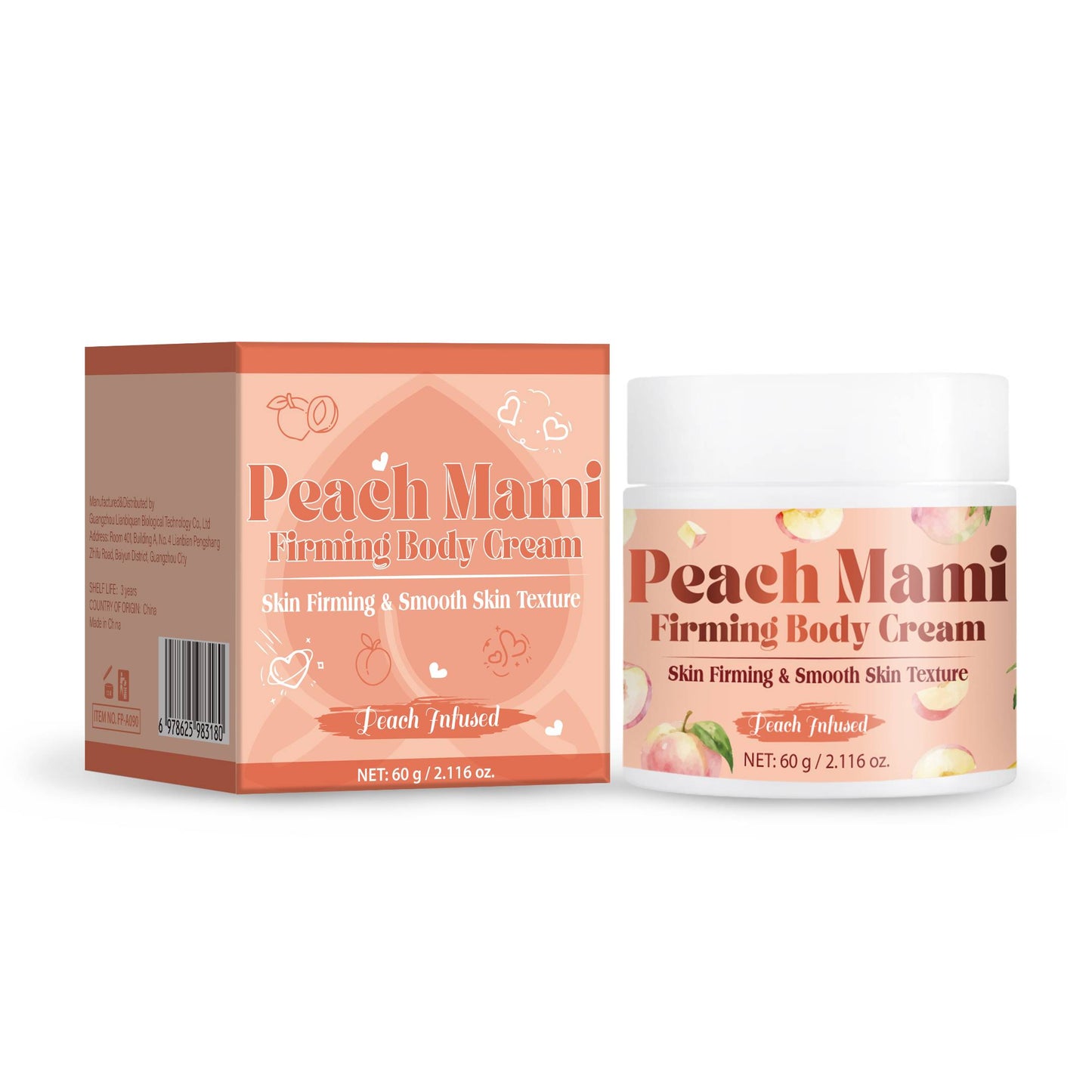 OEM ODM 60g Firming Moisturizing Peach Mami Body Lotion